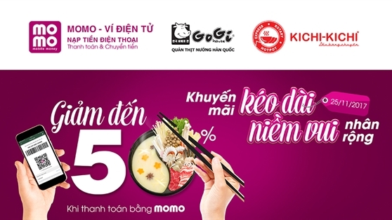 Gia hạn khuyến mãi: Giảm 50% khi thanh toán bằng MoMo tại Gogi House/Kichi Kichi