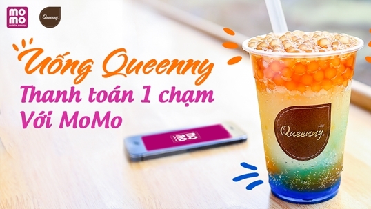 MoMo chính thức trở thành kênh thanh toán của chuỗi trà sữa Queenny