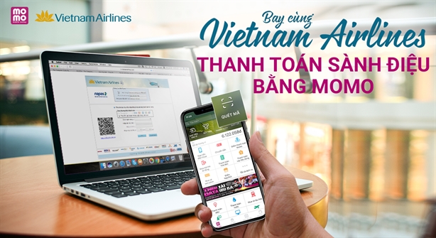 Bay cùng Vietnam Airlines - Thanh toán sành điệu bằng quét mã trên MoMo