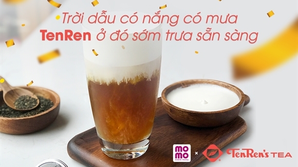 Có MoMo, đặt trà sữa Ten Ren's Tea Online dễ dàng bất chấp thời tiết