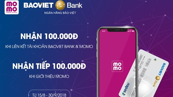 Tặng 100.000đ khi liên kết tài khoản Bảo Việt Bank với Ví MoMo