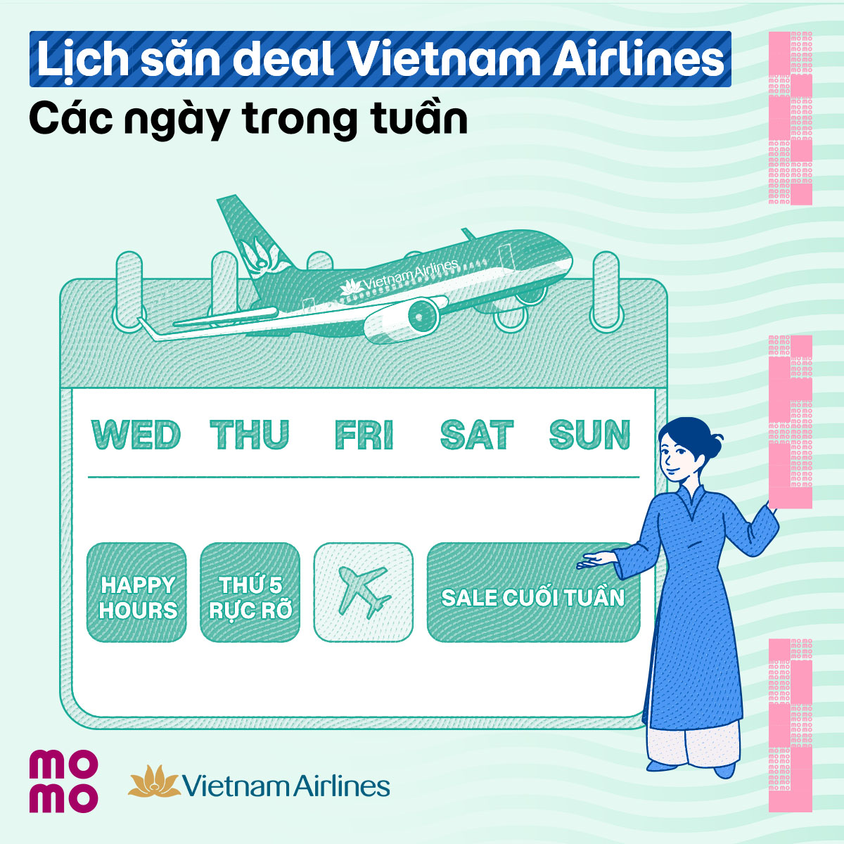 Tổng hợp deal bay Vietnam Airlines: Hàng tuần ngập ưu đãi, thoải mái bay 4 sao!