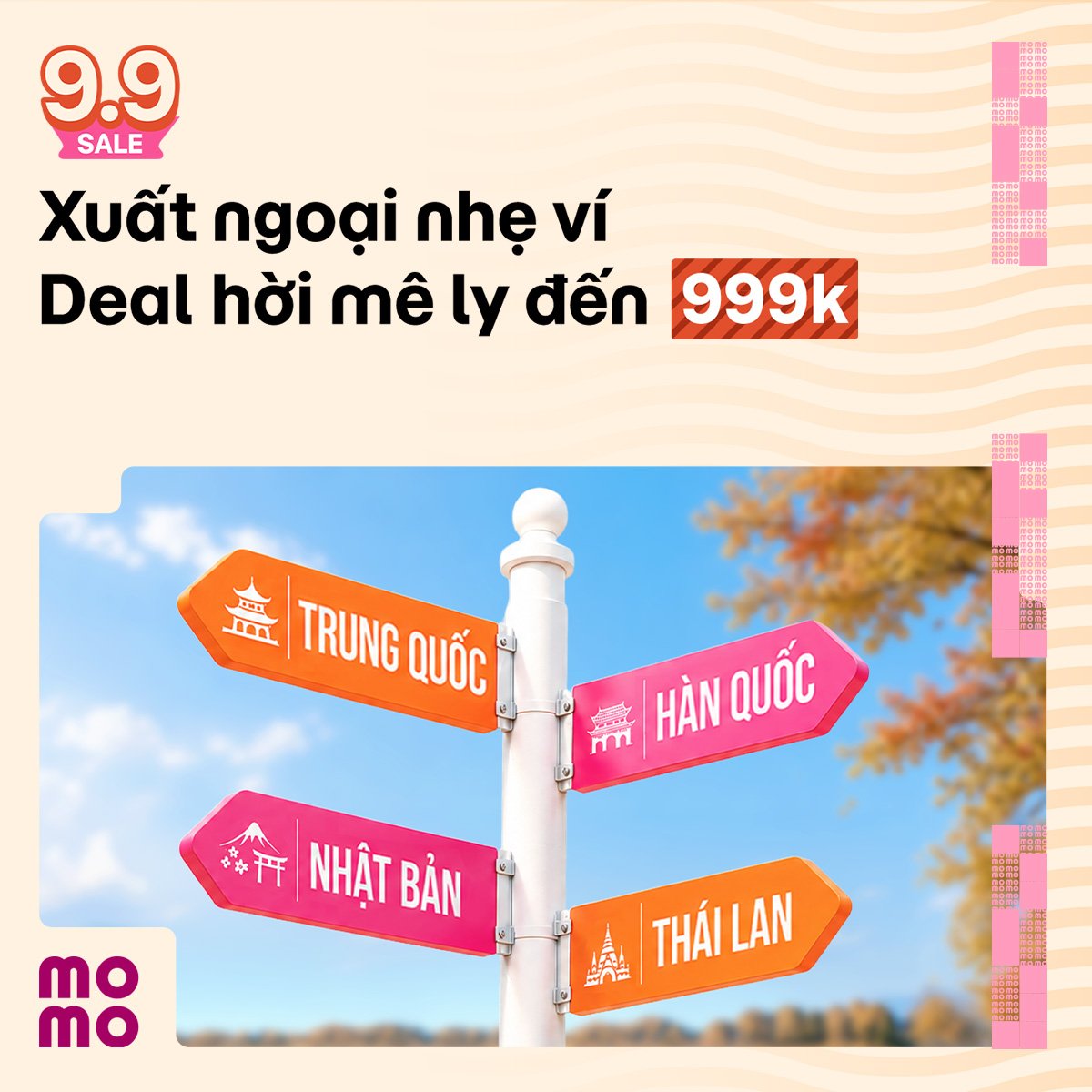 9.9 - Đổi gió xuất ngoại với combo du lịch quốc tế giảm kịch sàn!
