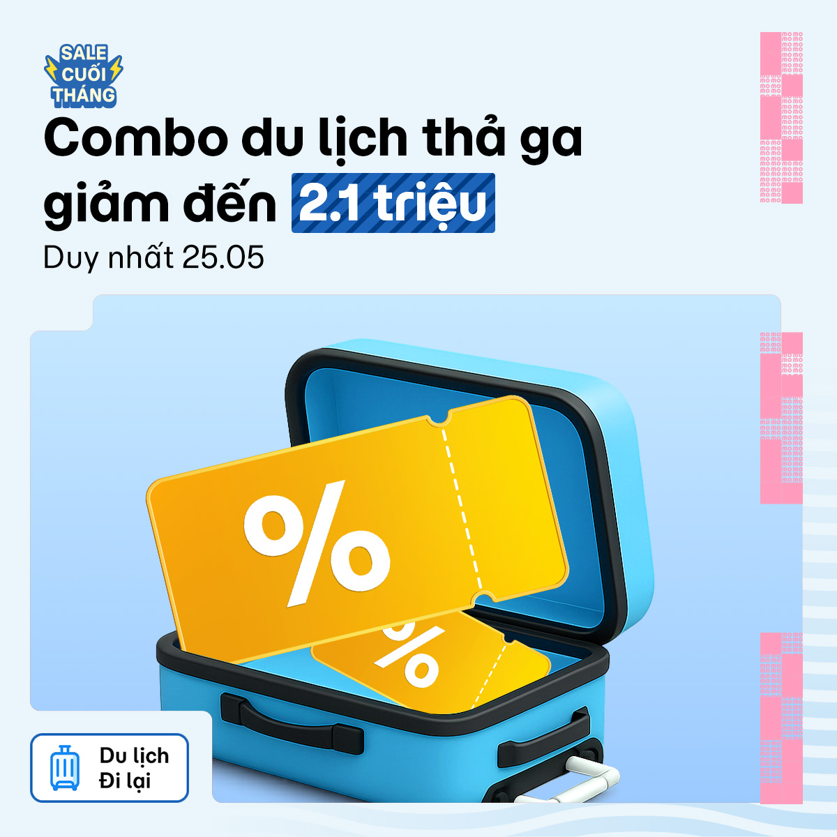 Sale cuối tháng 5: Combo du lịch giảm đến 2.1 Triệu!