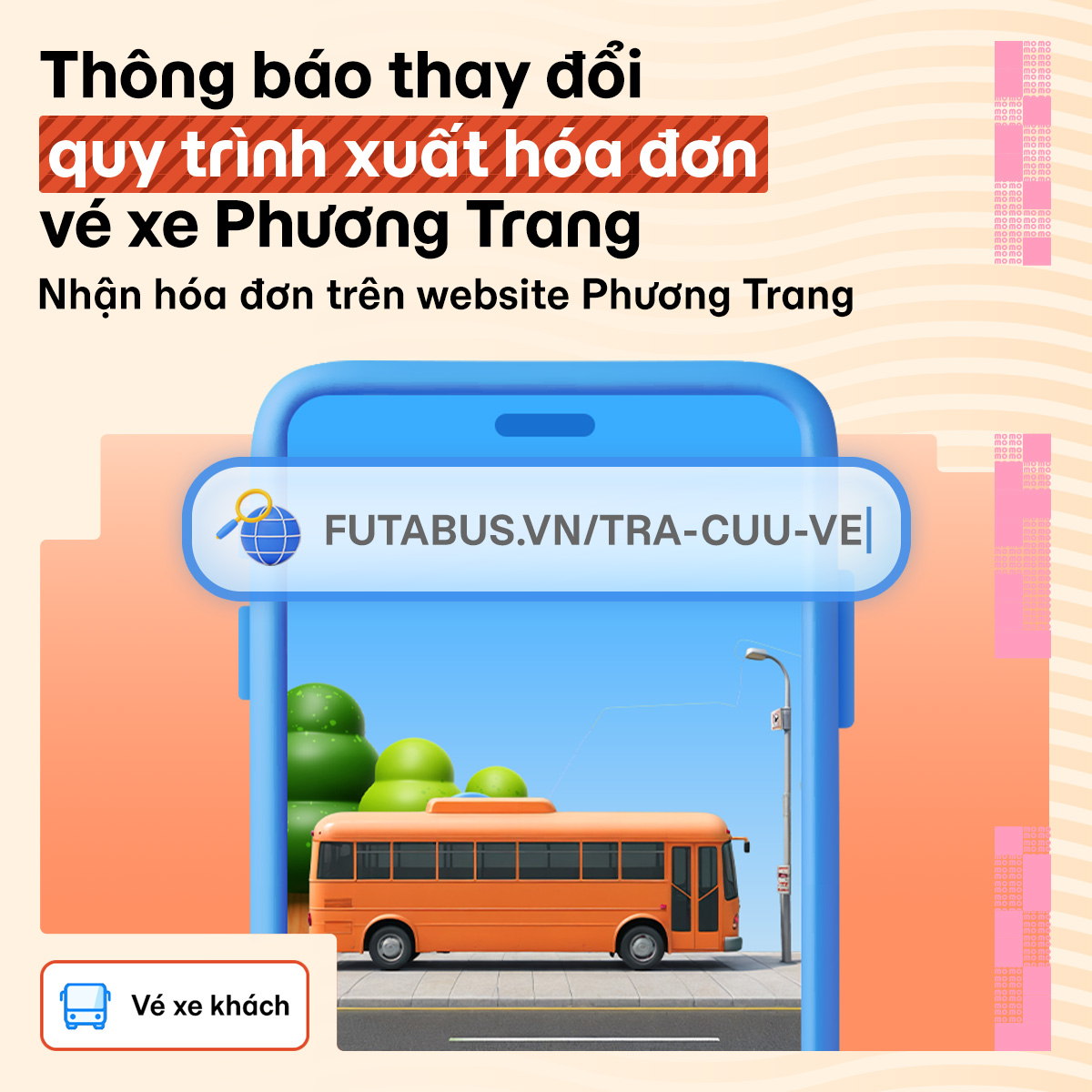 Thông báo thay đổi quy trình xuất hóa đơn vé xe Phương Trang