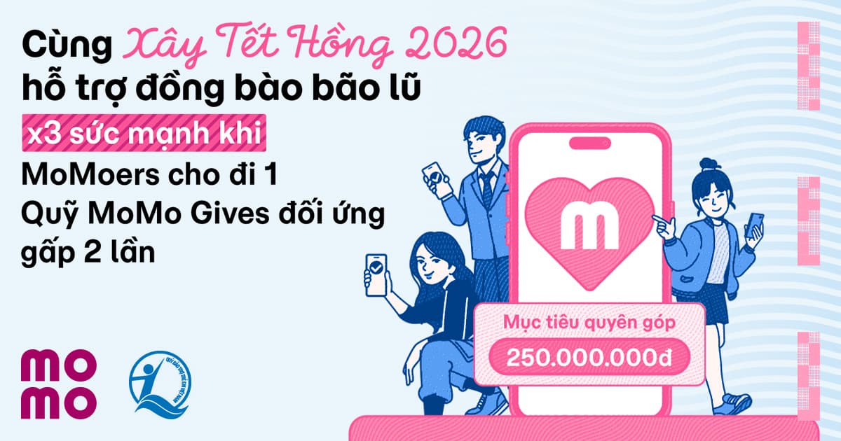 Công ty và MoMoer Xây Tết Hồng 2026 hỗ trợ đồng bào lũ lụt