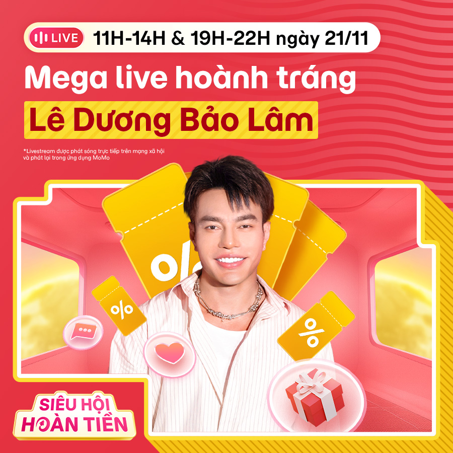 19H-22H ngày 21/11: Lê Dương Bảo Lâm lên sóng tung deal 0 đồng và 100 triệu Xu