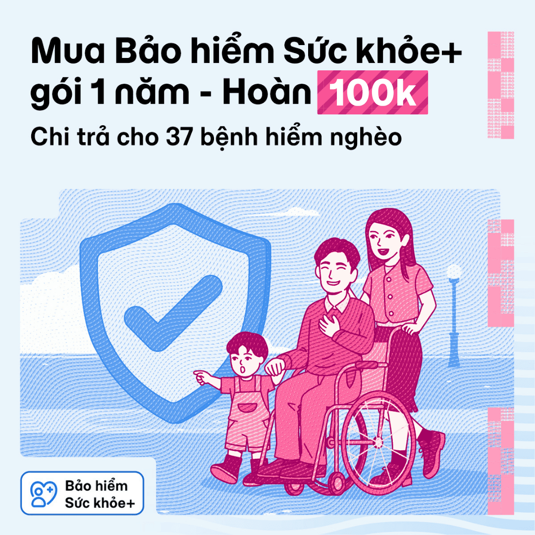 Hoàn ngay 100.000đ khi mua Bảo hiểm Sức khỏe+ gói năm qua MoMo