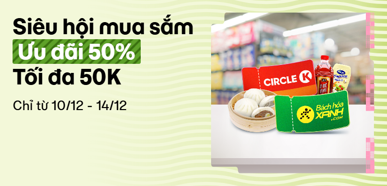 Đón Siêu hội cuối năm: Giảm ngay 50% khi mua sắm, ăn uống cực hời!