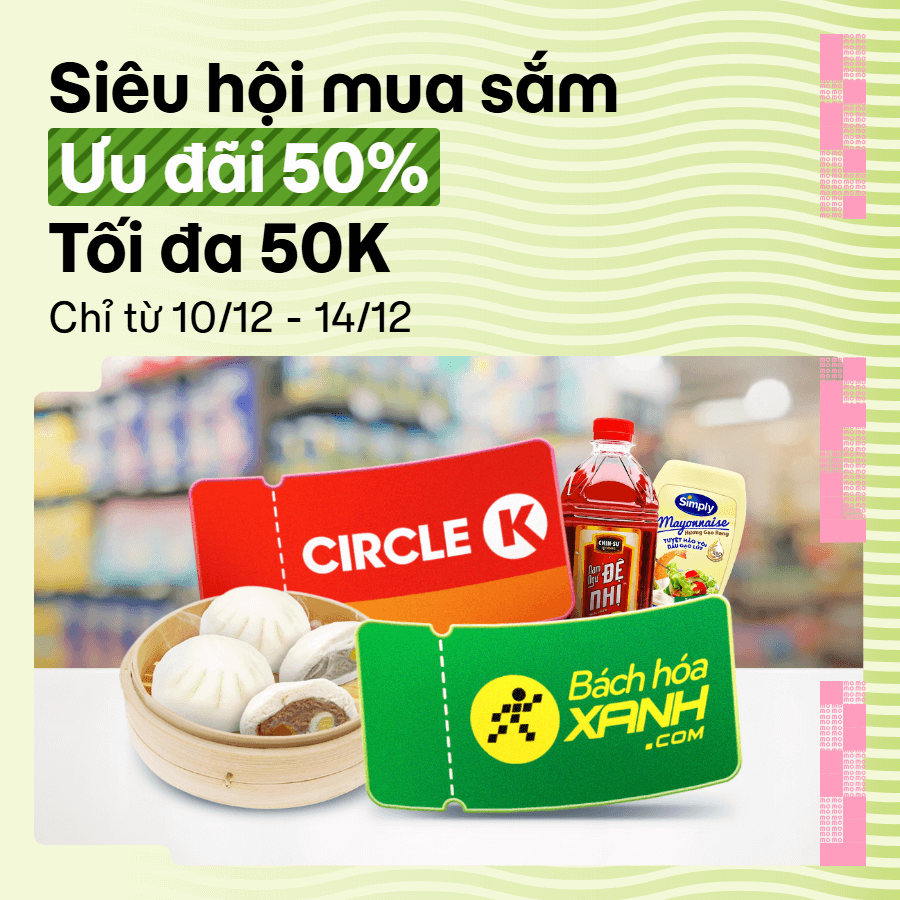 Đón Siêu hội cuối năm: Giảm ngay 50% khi mua sắm, ăn uống cực hời!