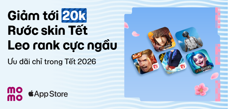 Giảm ngay 20.000đ thanh toán App Store cho game thủ leo rank, sắm trọn skin Tết, nạp quân huy