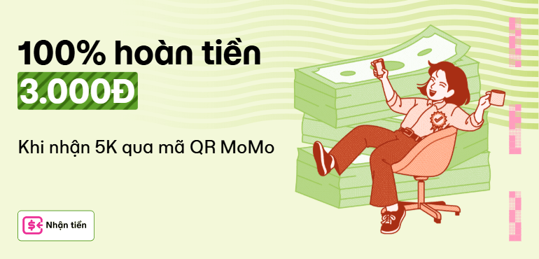Nhận đúng 5.000đ qua QR Nhận Tiền, MoMo tặng thêm 3.000đ!