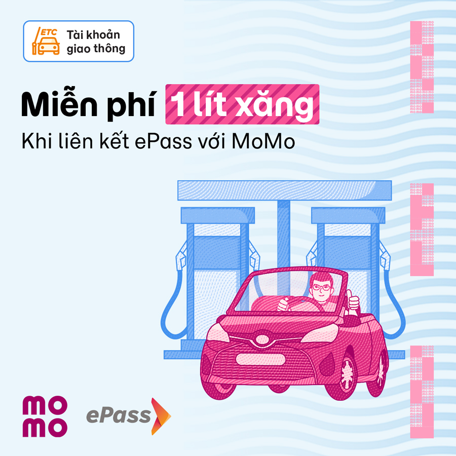 Miễn Phí 1 Lít Xăng Khi Liên Kết ePass với MoMo