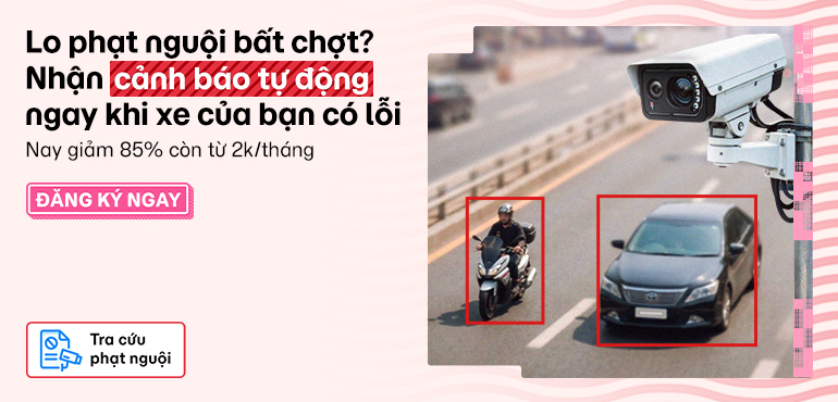 Tự động cảnh báo phạt nguội khi hệ thống phát hiện lỗi mới chỉ từ 2.500đ/tháng với MoMo