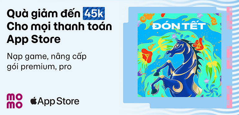 MoMo tặng bạn quà Tết: Giảm tới 45.000đ khi thanh toán App Store qua MoMo lần đầu