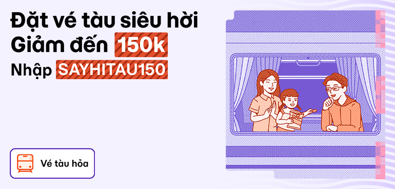 Đặt vé tàu giá siêu hời trên MoMo Travel - Giảm đến 150.000đ