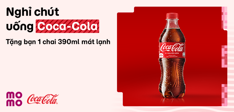 Giờ nghỉ, trải nghiệm Coca-Cola miễn phí tại CVS cùng MoMo