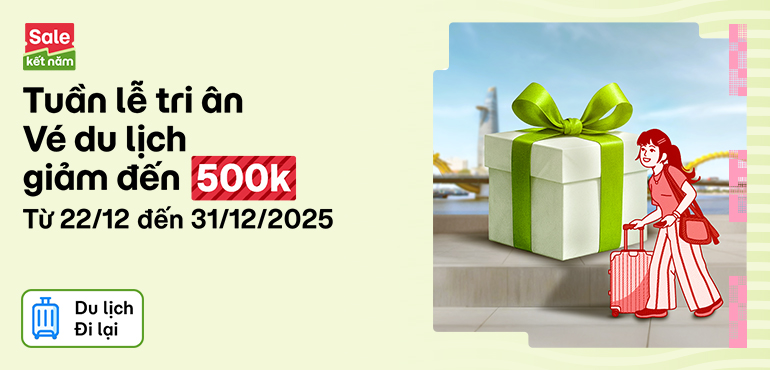 Tuần lễ tri ân tháng 12: Săn deal du lịch đến 500.000Đ thay ngàn lời cảm ơn từ MoMo Travel