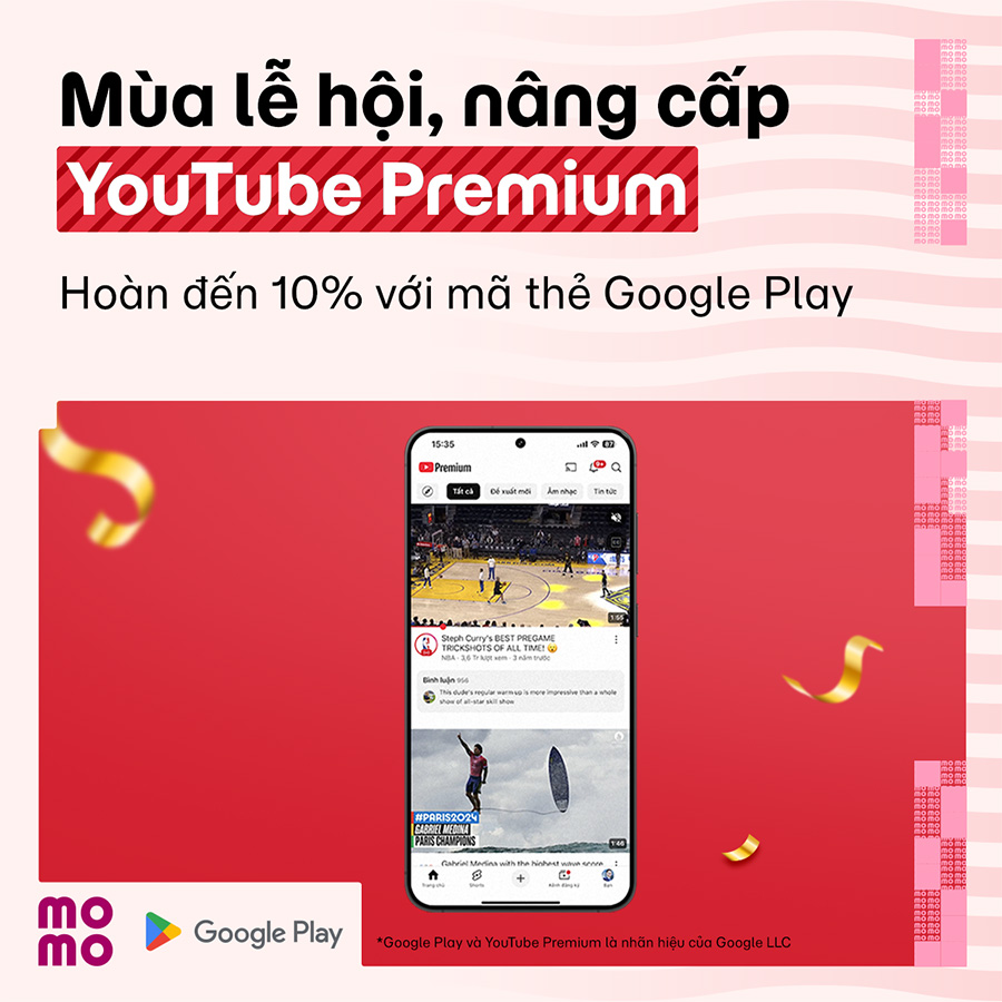 Cuối năm tiết kiệm: Hoàn tiền lên đến 10% khi mua mã thẻ Google Play trên MoMo