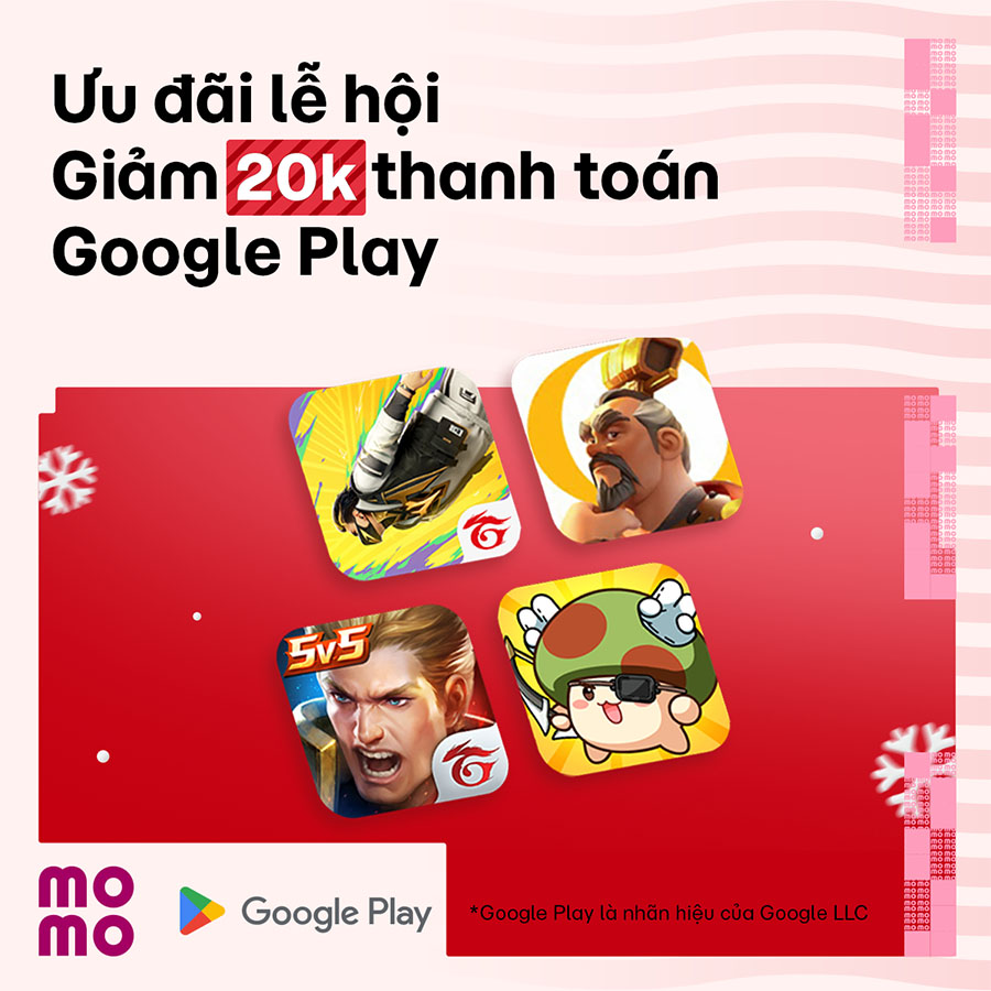Nhận quà Noel sớm, giải trí cực hời: Giảm 20K mọi thanh toán Google Play