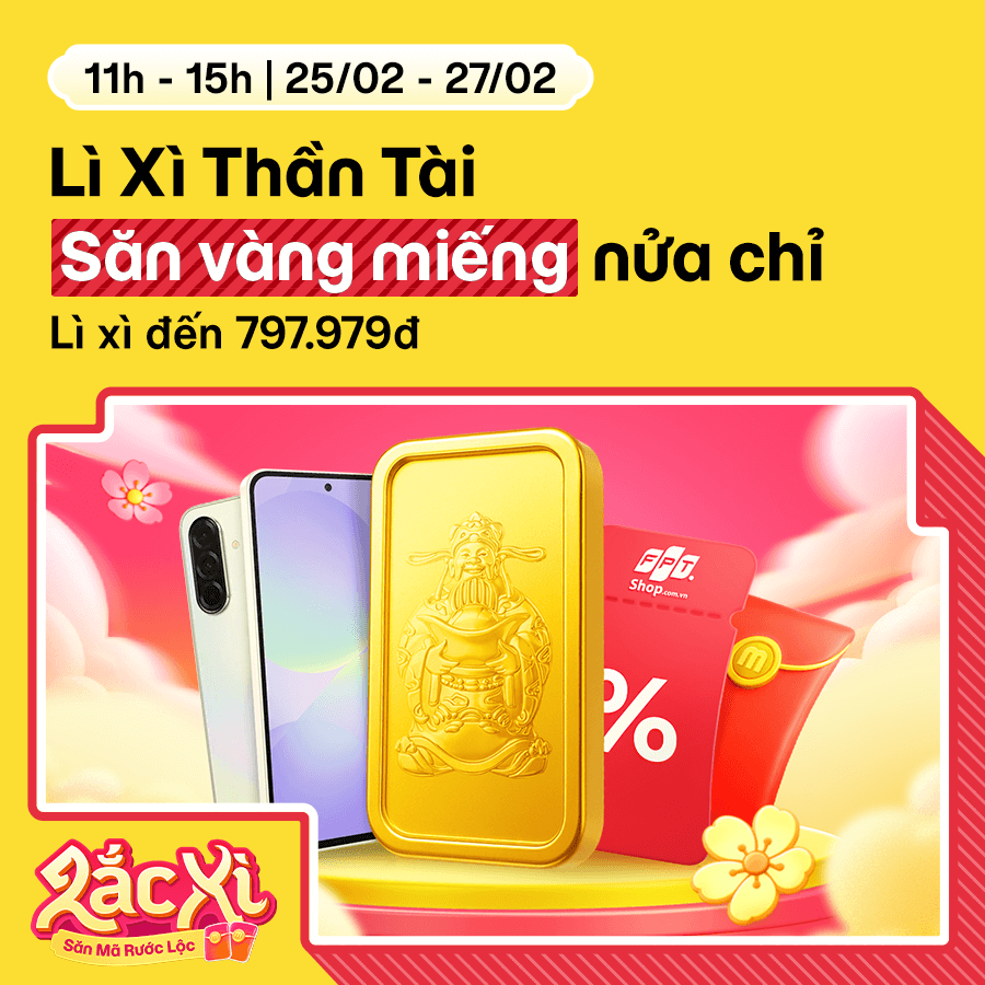 [11H - 15H, 25/02 - 27/02] Thần Tài lì xì đến 797.979đ cùng hàng chục miếng vàng đến nửa chỉ tại Lắc Xì