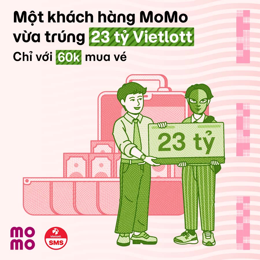 Từ Tấm Vé Vietlott (SMS) 60.000đ Đến Giải Độc Đắc Hơn 23 Tỷ Của Khách Hàng Momo