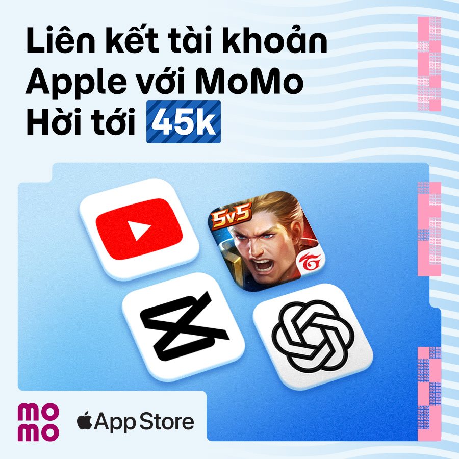 Hè này nạp game, mua gói pro, premium, nâng cấp iCloud+ hời tới 45.000đ với MoMo