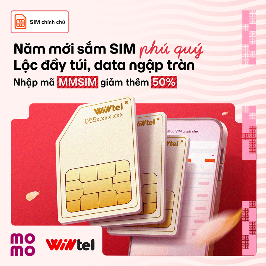 Sắm SIM Phú Quý Wintel chỉ từ 20K, kết nối tài lộc, data thả ga