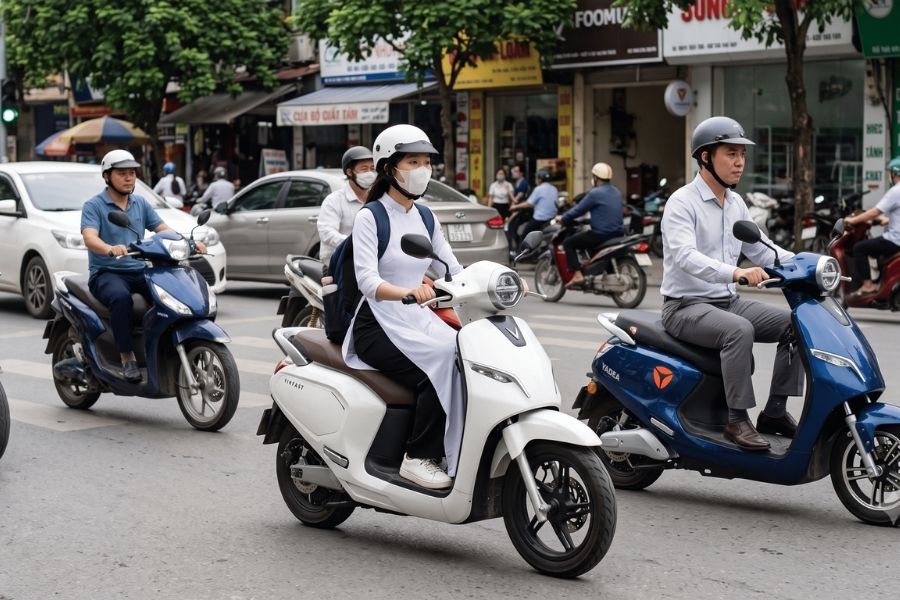 Xe máy điện lưu thông trên đường phố bắt buộc phải có bảo hiểm trách nhiệm dân sự