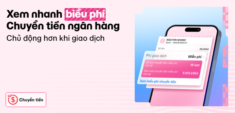 Tăng hạn mức chuyển tiền miễn phí đến ngân hàng lên 40 triệu/tháng
