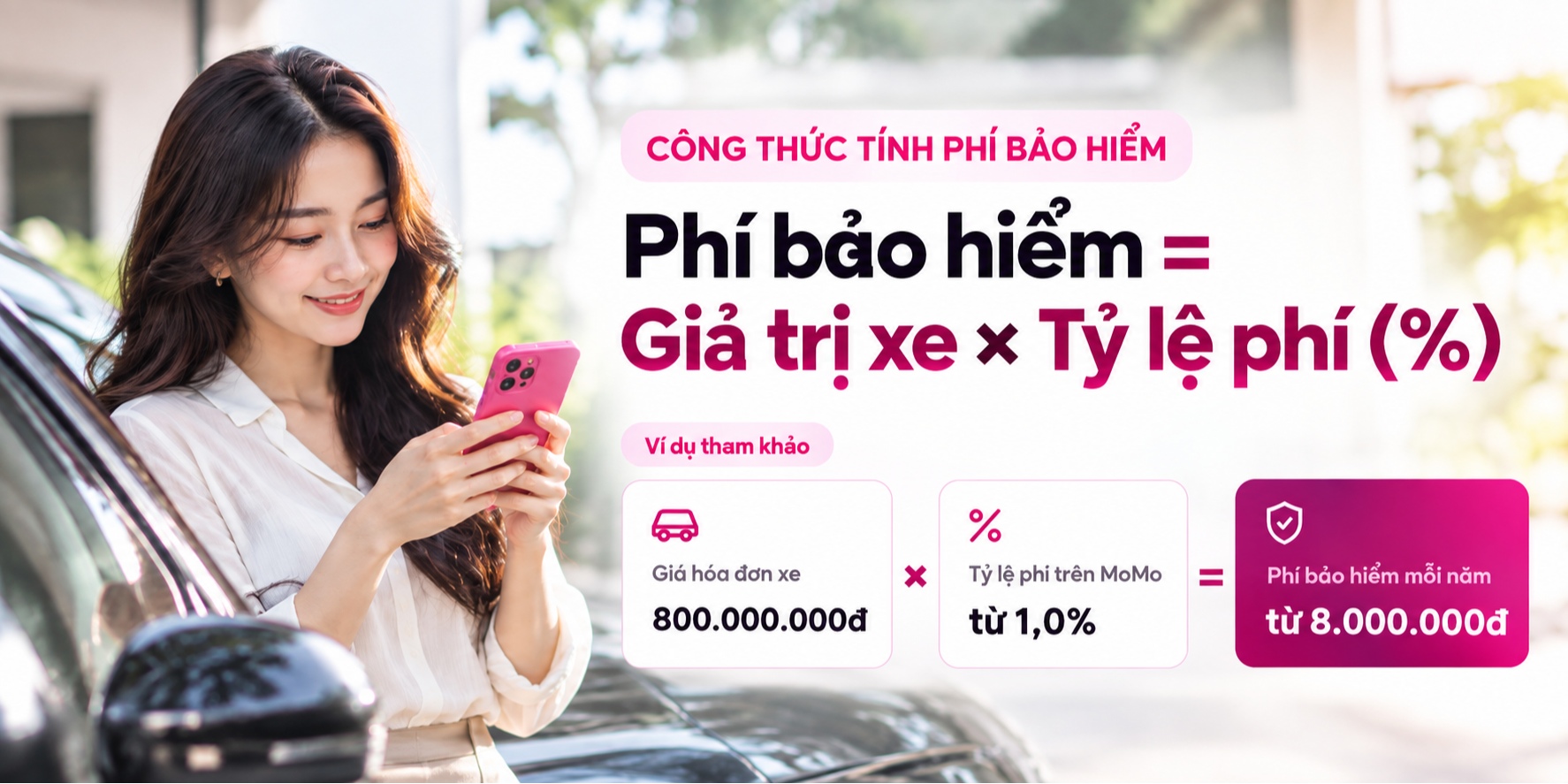 Cách tính phí bảo hiểm thân vỏ MoMo