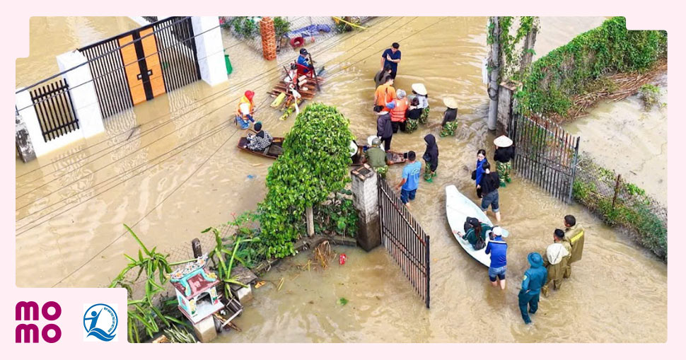 Chung tay hỗ trợ đồng bào vùng bão lũ