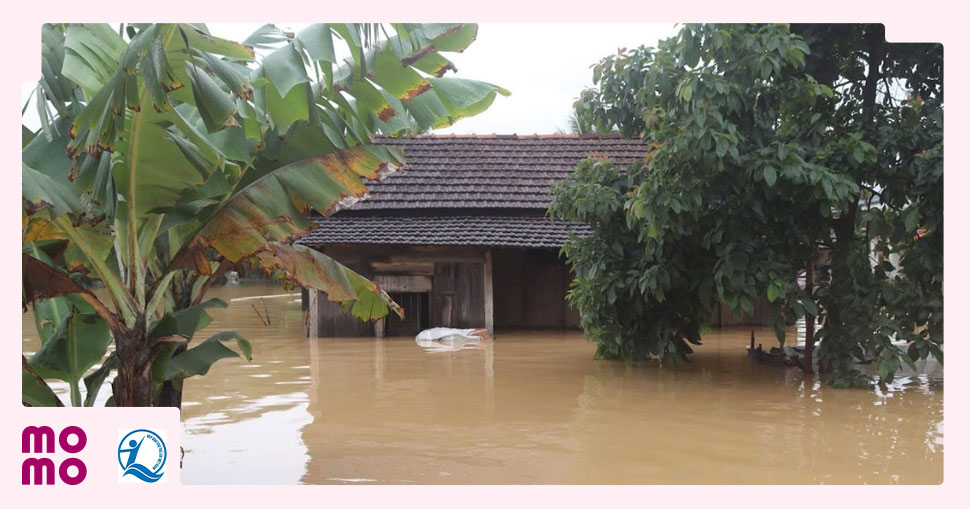 Tại xã Dur Kmal và Ea Na, tỉnh Đắk Lắk mưa lớn đã khiến một số khu vực trên địa bàn hai xã ngập sâu