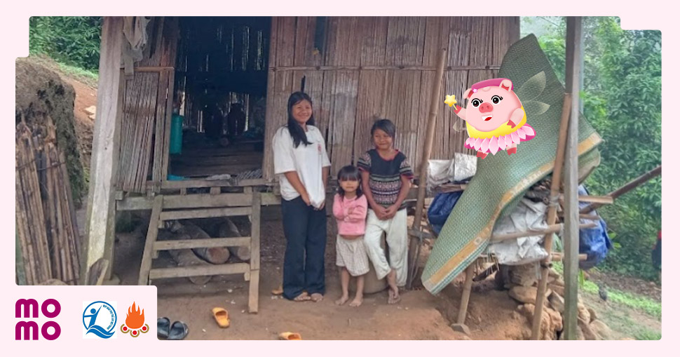 Ngôi nhà dựng tạm xiêu vẹo thiếu an toàn