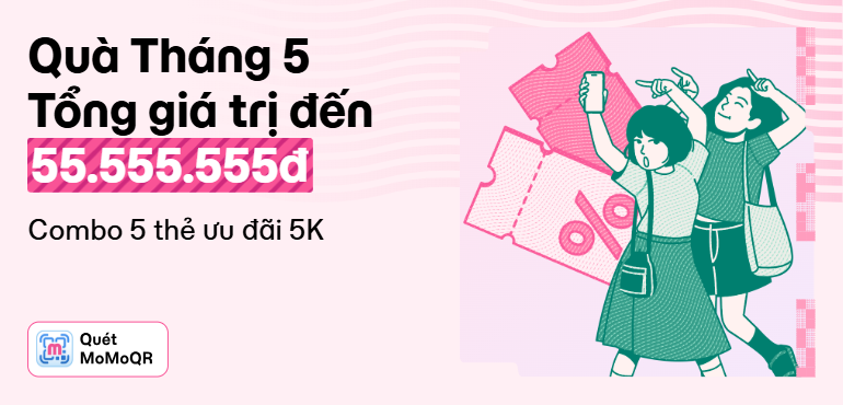 Cơ hội nhận combo 5 thẻ quà ưu đãi 5.000đ cho đơn hàng từ 0đ!
