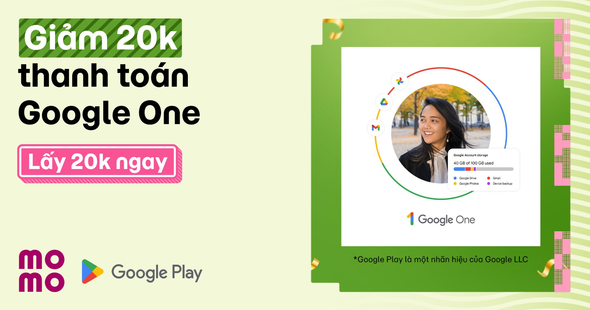 Đặc quyền cho người dùng MoMo: Chỉ từ 112K/tháng có ngay 400GB lưu trữ Google và Google AI Plus