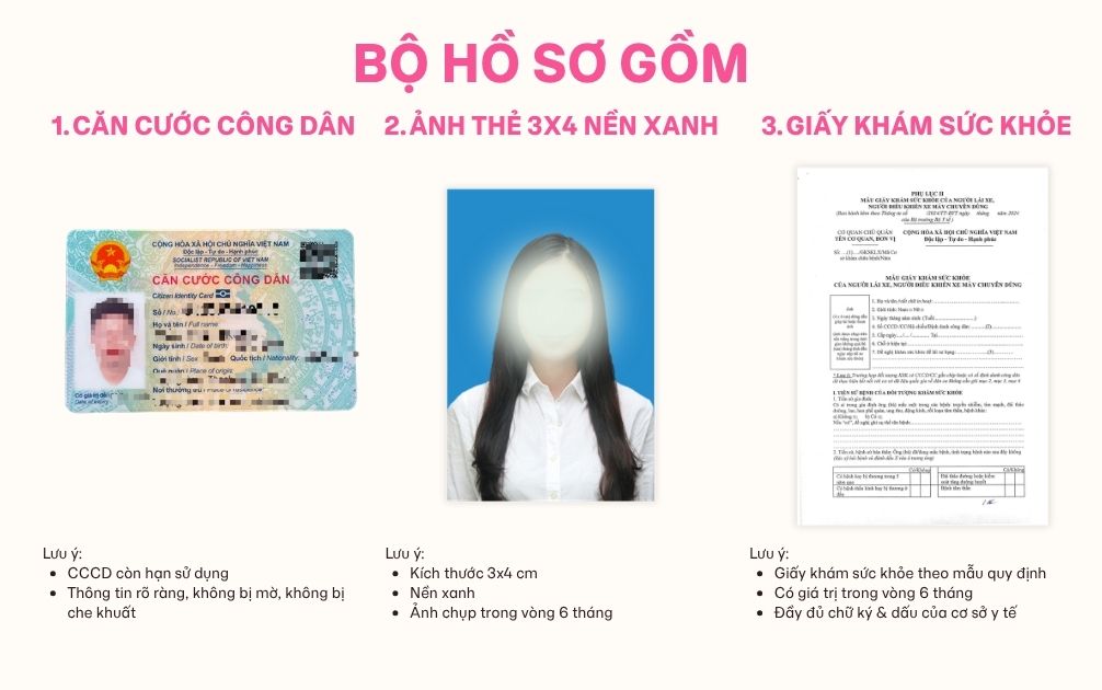 Các loại giấy tờ cần thiết để làm hồ sơ đăng ký thi bằng lái xe máy 