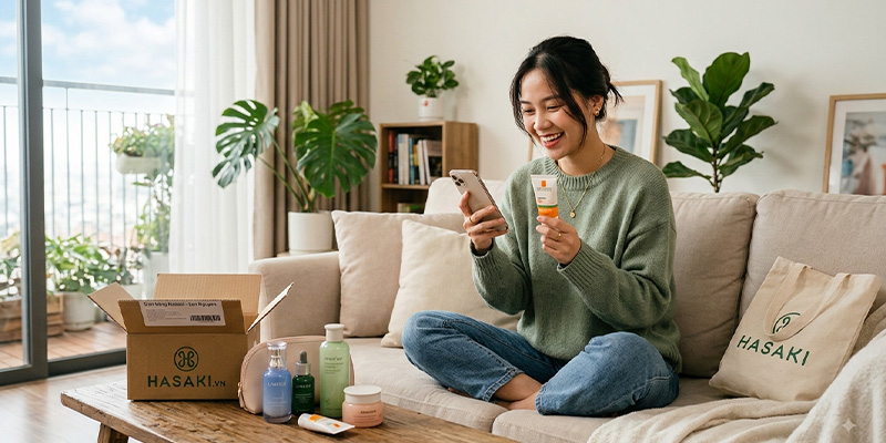 Ví Trả Sau MoMo có thanh toán Hasaki được không