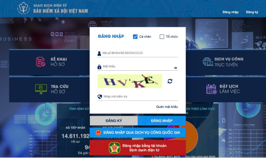 Bước 1 Website dịch vụ công
