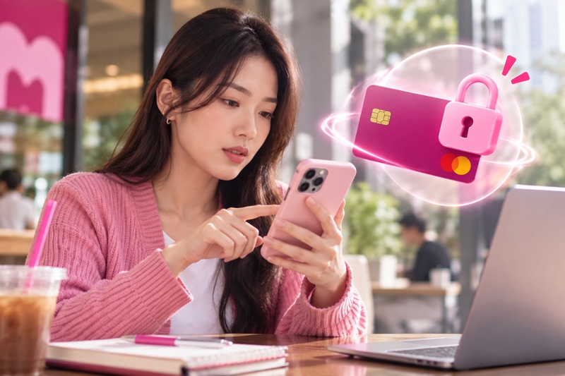 khóa thẻ tín dụng trên app