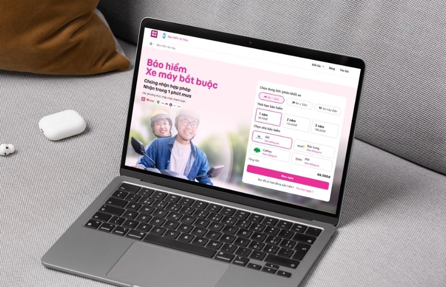 Trải nghiệm mua bảo hiểm xe máy điện tử tiện lợi trên Website và App MoMo