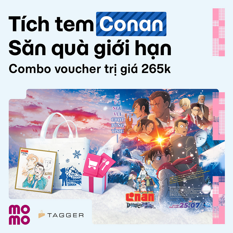 Tích tem dễ dàng, săn ngàn ưu đãi từ thương hiệu Nhật và quà Conan độc quyền.