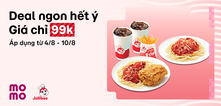 Đặt combo Jollibee ăn ngon hết ý với giá cực hời chỉ 99.000đ