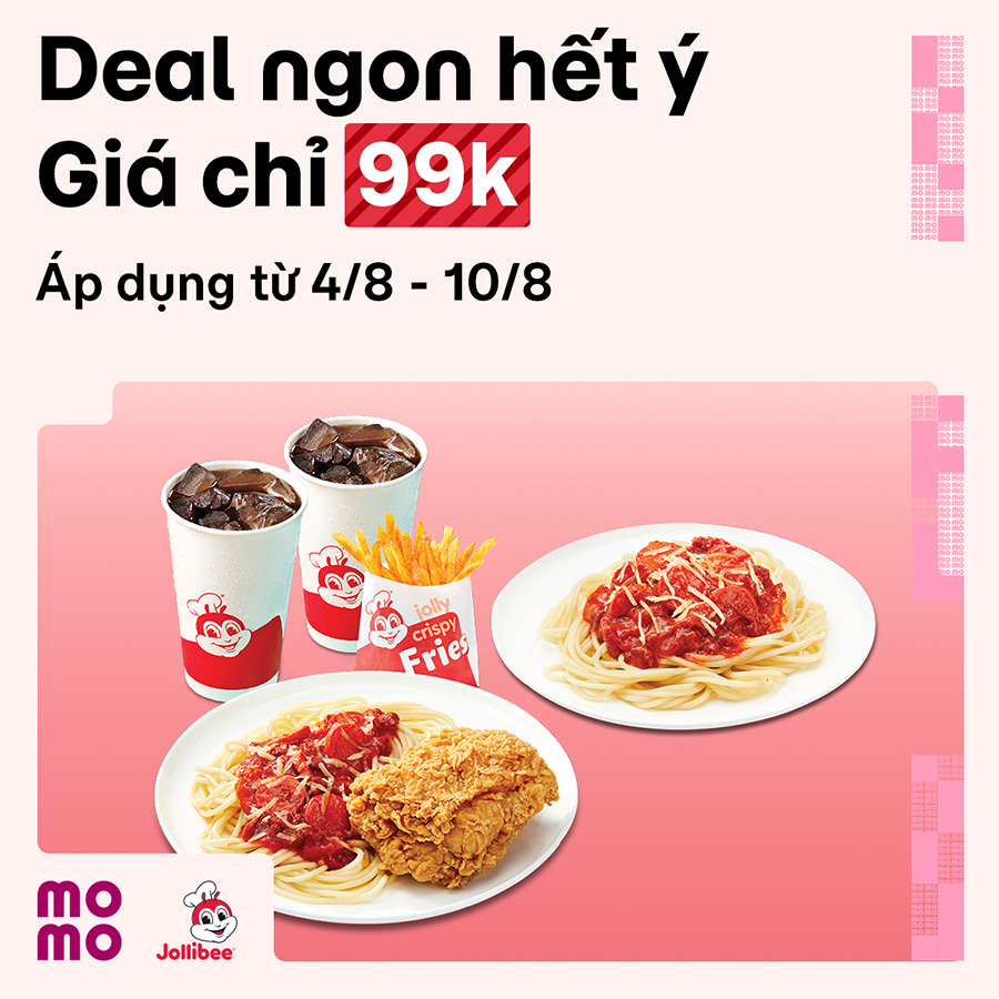 Đặt combo Jollibee ăn ngon hết ý với giá cực hời chỉ 99.000đ