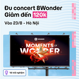 Đu concert 8Wonder Moments of Wonder - Săn ưu đãi giảm đến 120.000đ