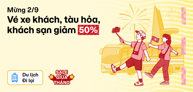 Sale giữa tháng 8: Săn vé xe khách giảm đến 50% cho kỳ nghỉ lễ sôi động!