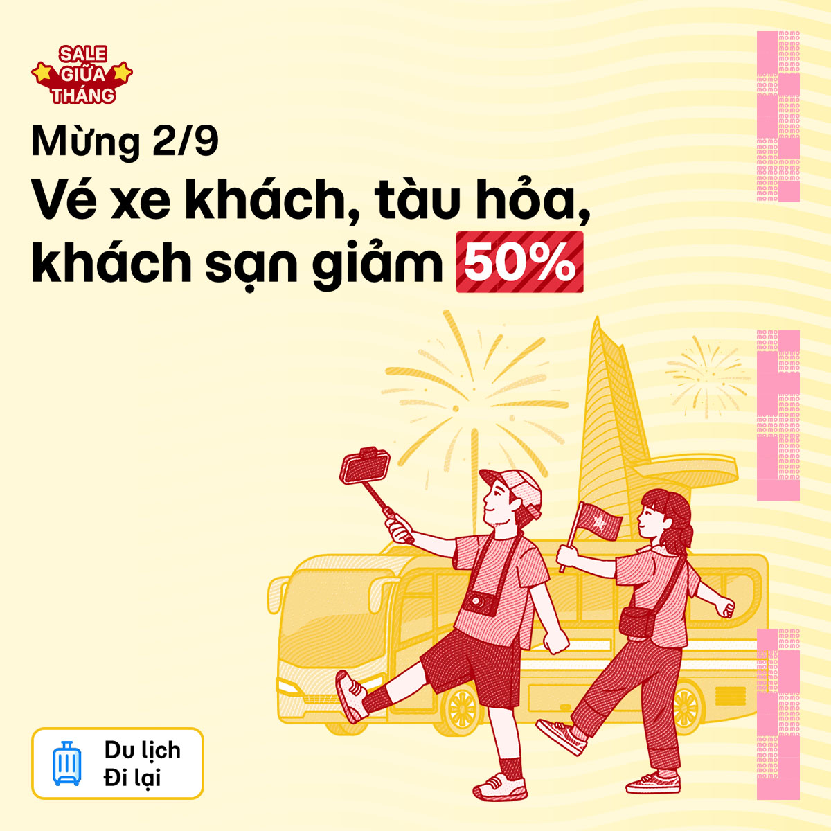 Sale giữa tháng 8: Săn vé xe khách giảm đến 50% cho kỳ nghỉ lễ sôi động!