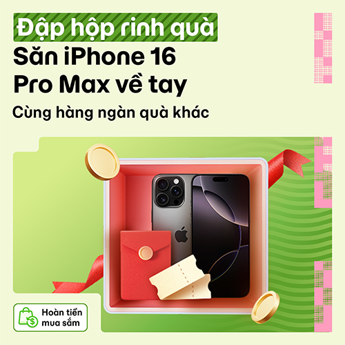Đập hộp Rinh Quà: iPhone 16 Pro Max, Tiền thưởng, Miếng vàng… cùng nhiều phần quà khác trên MoMo!