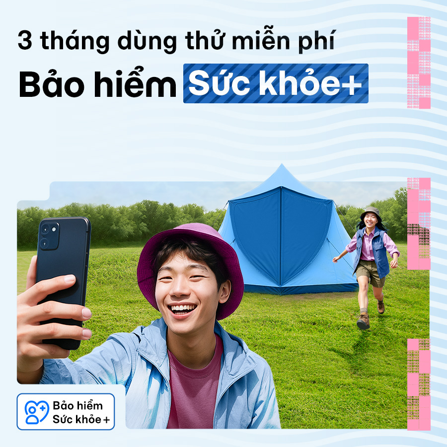 Tin vui: Tham gia dùng thử Bảo hiểm Sức khoẻ+ trên MoMo, nhận ngay 3 tháng miễn phí.