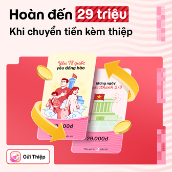 Mừng Quốc khánh 2/9 - Hoàn đến 29 triệu đồng vào MoMo!
